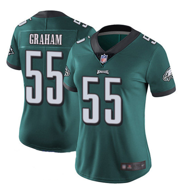 Women's Philadelphia Eagles #55 Brandon Graham Green Vapor Untouchable Limited Stitched Football Jersey(Run Small)